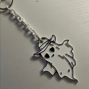 Ghost Keychain Charm in White and Black